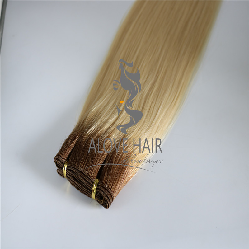 China ombre hand tied hair extensions factory 