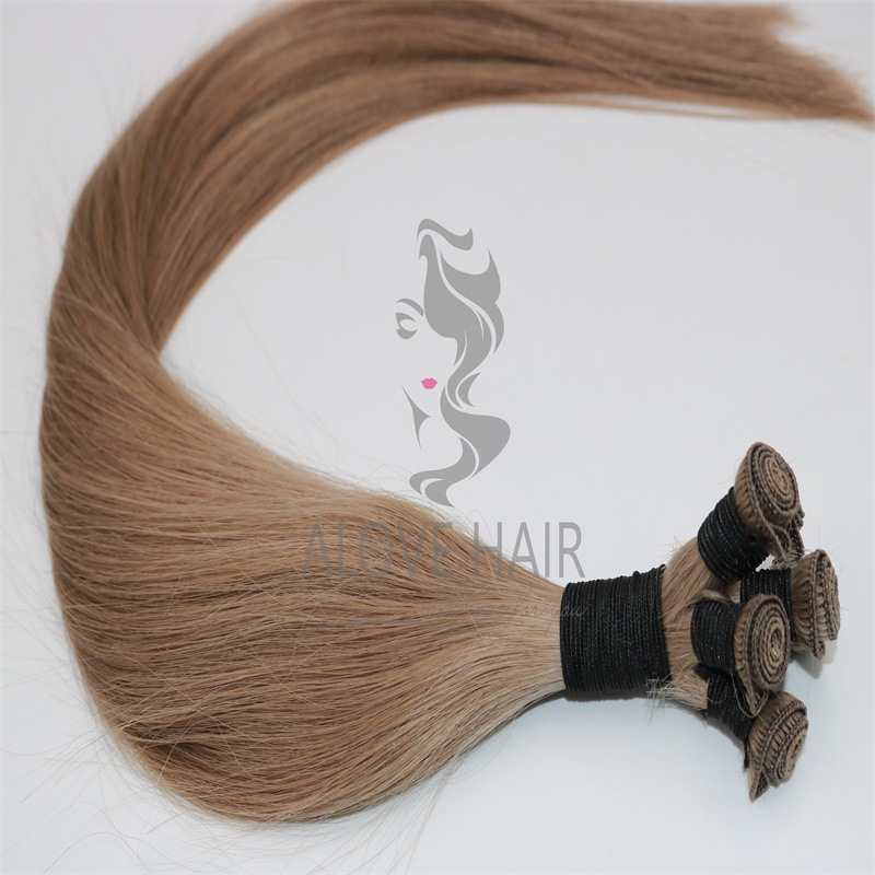 12A grade remy hair hand tied hair extensions