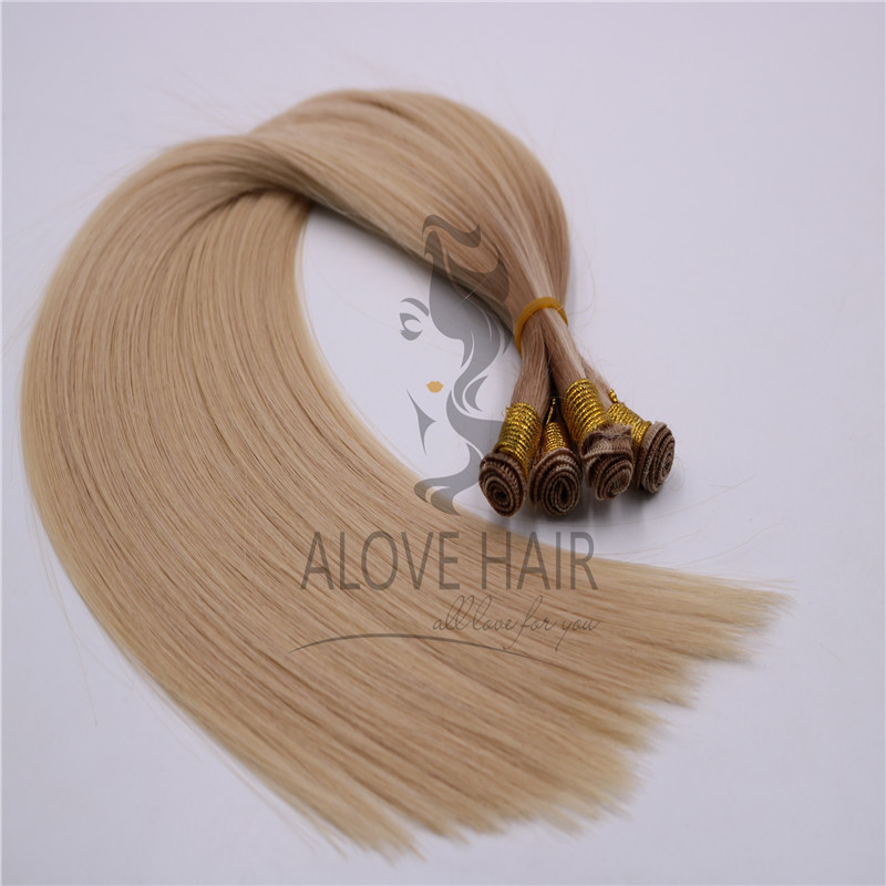 Remy hand tied hair extensions 