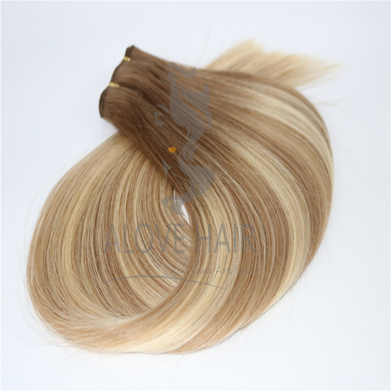 Wholesale full cuticle hand tied hair extension to hand tied extension class