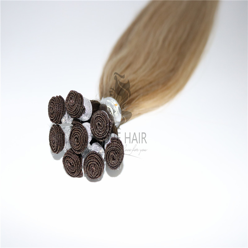 Russian Mongolian hand tied hair wefts wholesale 