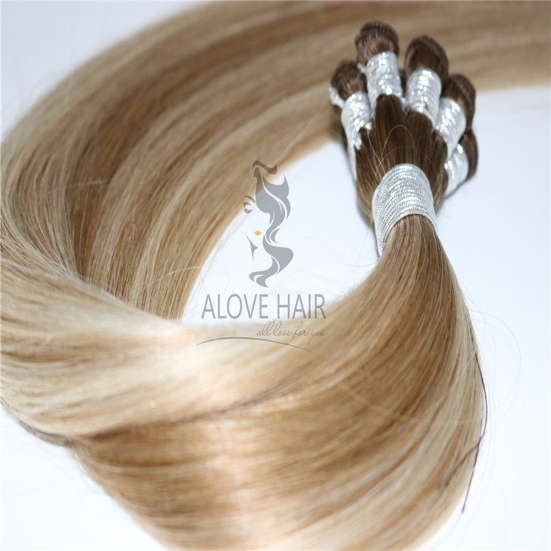 Russian Mngolian hand tied hair extensions 