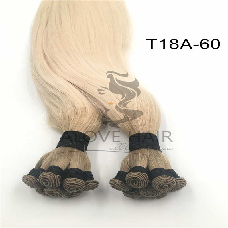 Ombre hand tied human hair wefts 2021