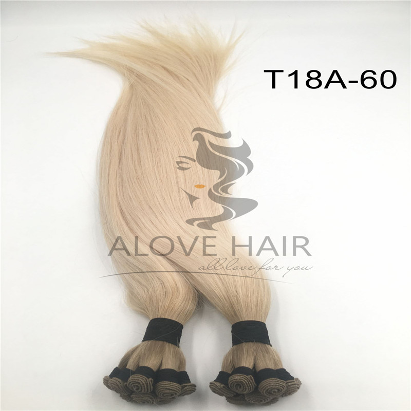 Ombre hand tied human hair wefts 2021