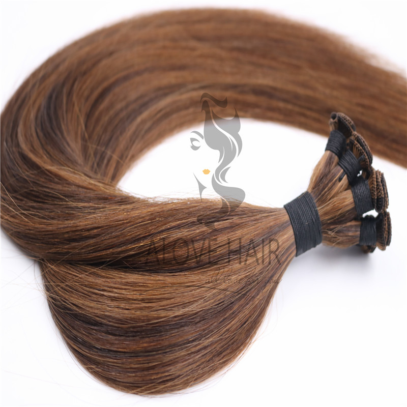 Hand tied human hair extensions 