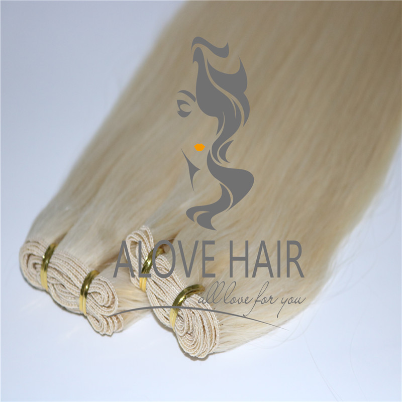 Wholesale luxe hand tied remy hair extensions 