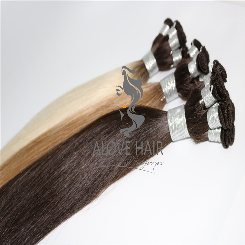 Wholesale full cuticle hand tied wefts for hand tied hair education