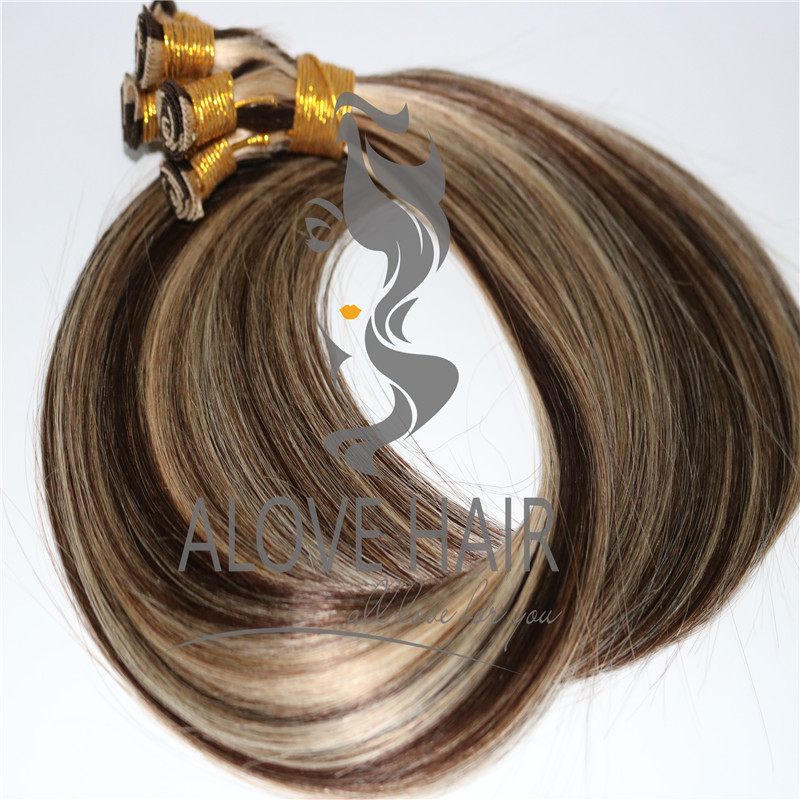 Russian Mongolian hand tied weft extensions canada