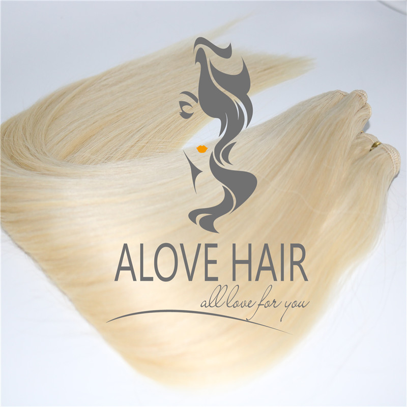 Wholesale blonde color hand tied weft extensions