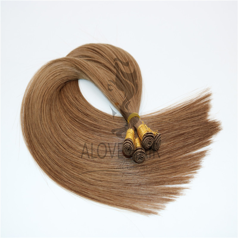 High quality double drawn hand tied wefts for Netherlands hair salon 