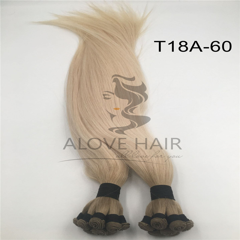Ombre hand tied human hair wefts 2021
