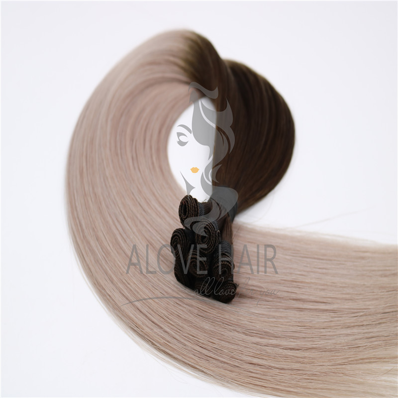 High quality ombre color hand tied wefts vendor in China 