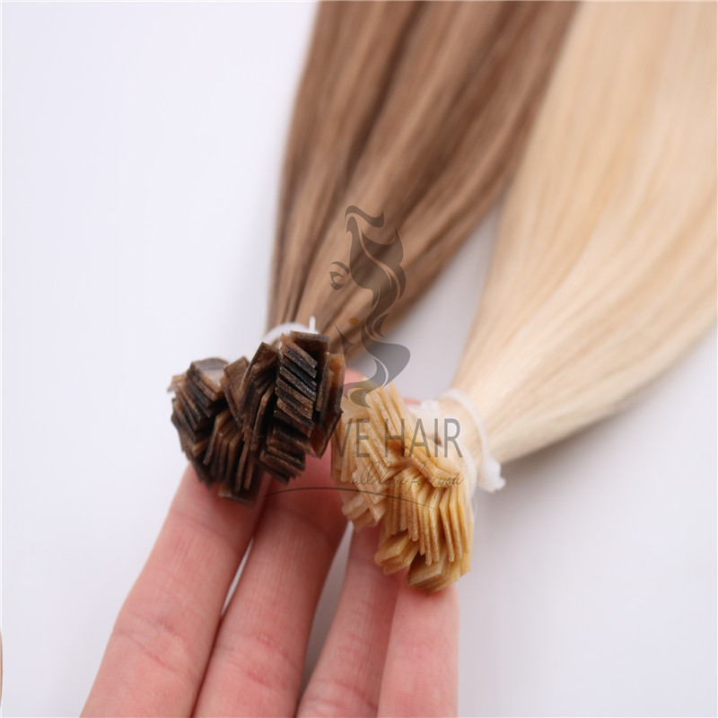 High quality cuticle intact flat tips hair extensions for Italy hair salon