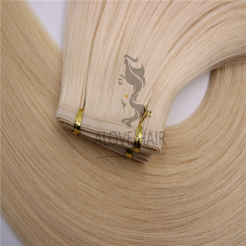 Wholesale high quality cuticle intact remy flat weft hair extensions