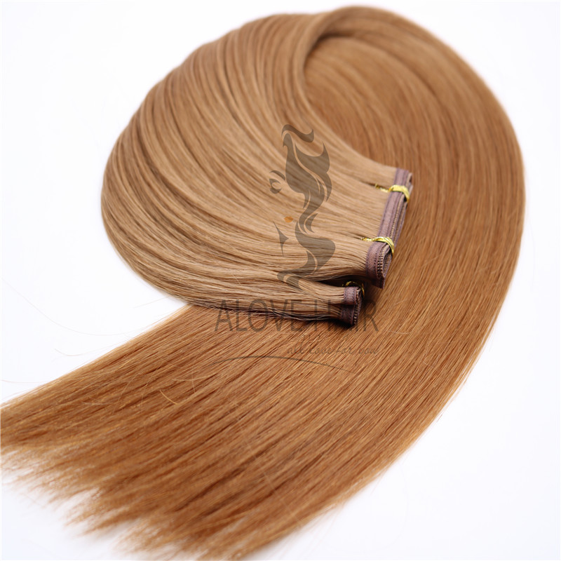 High quality beaded flat wefts extensions