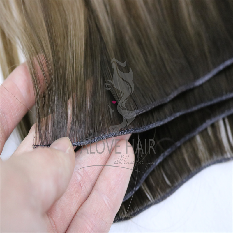 High quality genius wefts instead of hand tied extensions