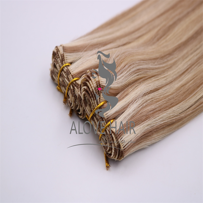 High quality single donor piano color hand tied hair extensions