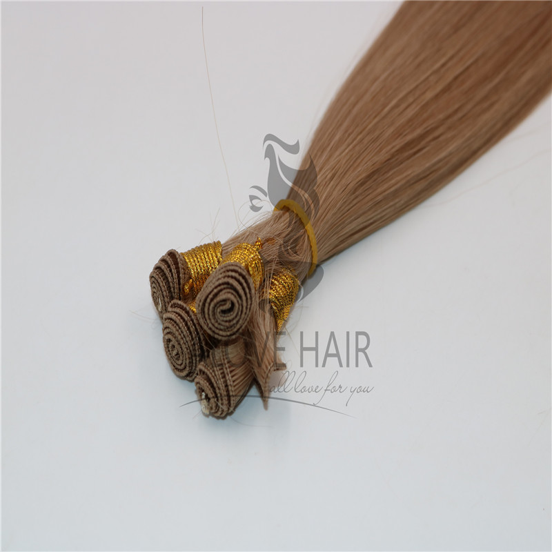 High quality double drawn hand tied wefts for Netherlands hair salon 
