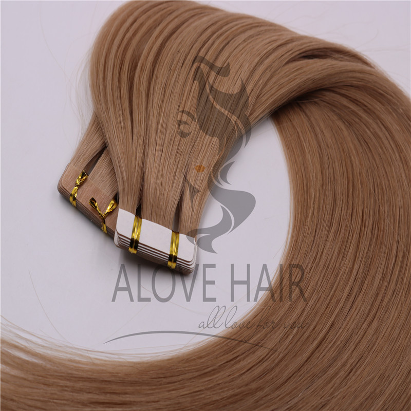 High quality tape in hair extensions for hair salon and hair stylists