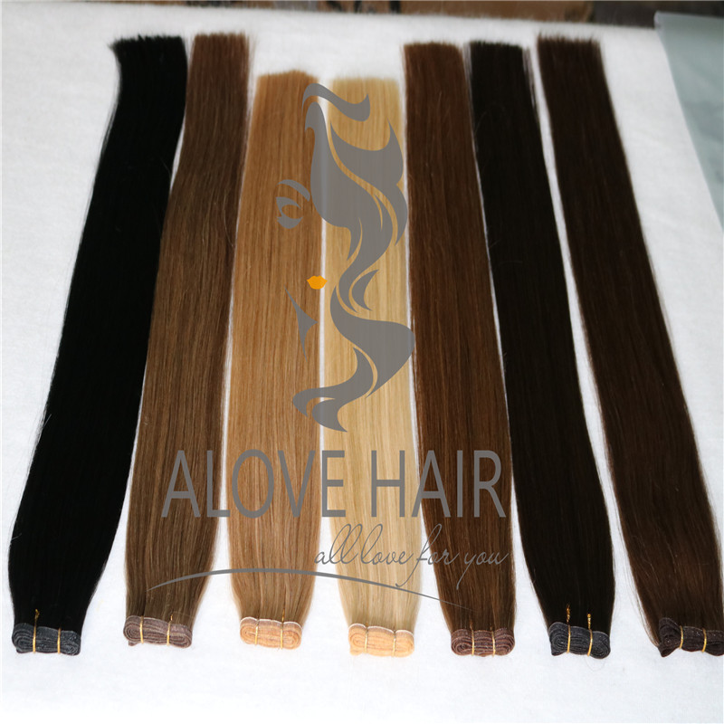 Wholesale no silicone hybrid hand tied wefts 