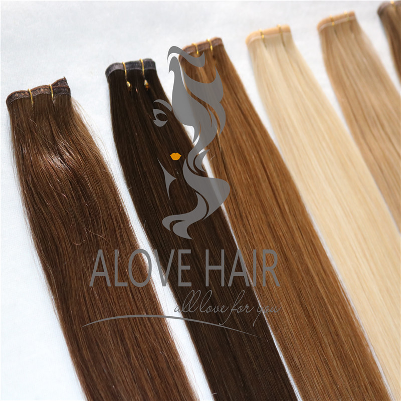 Wholesale no silicone hybrid hand tied wefts 