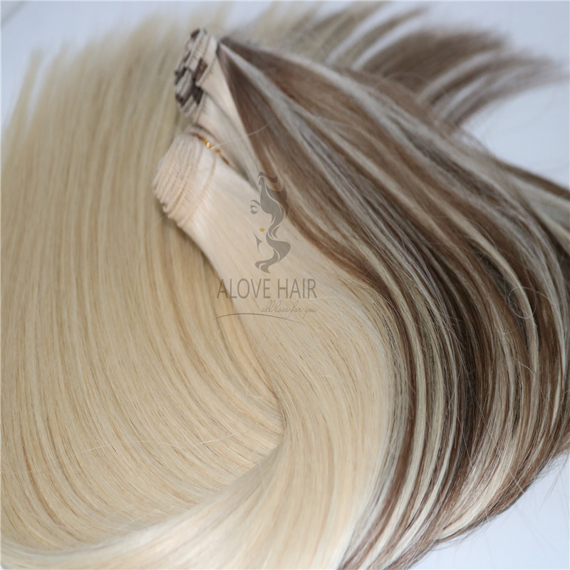 Russian Mongolian beaded weft extensions - Alove Hair