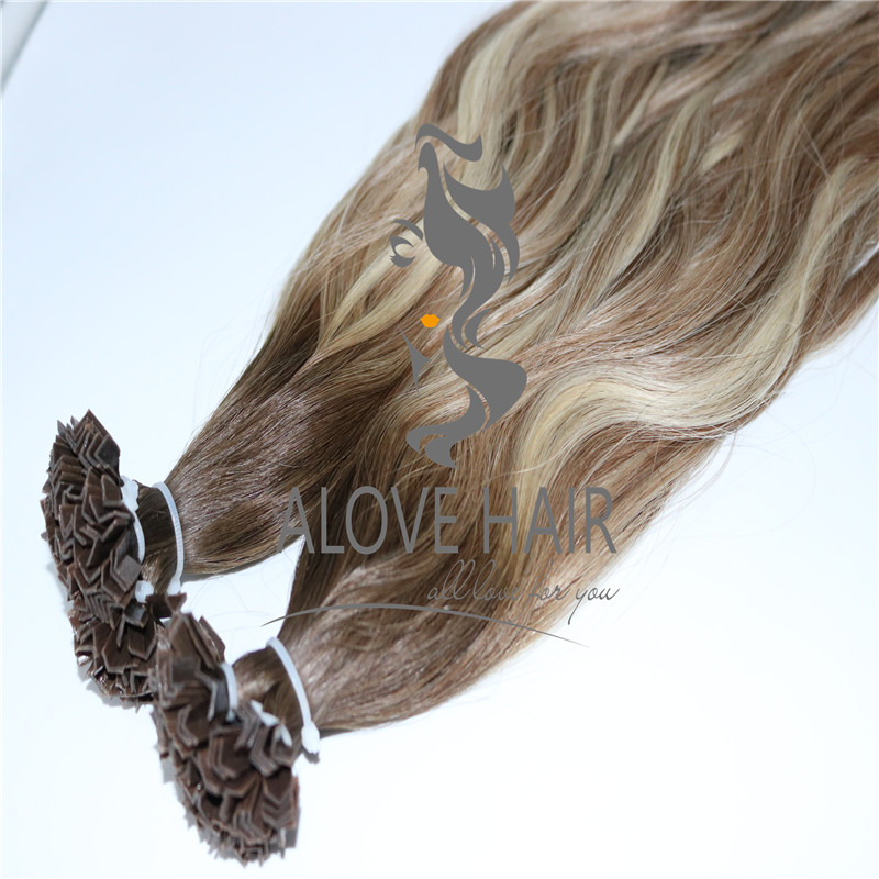 Keratin pre bonded human hair extensions wholesaler in China 