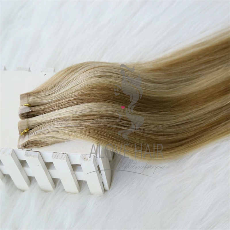 Best quality Russian Mongolian mini tape in hair extensions 