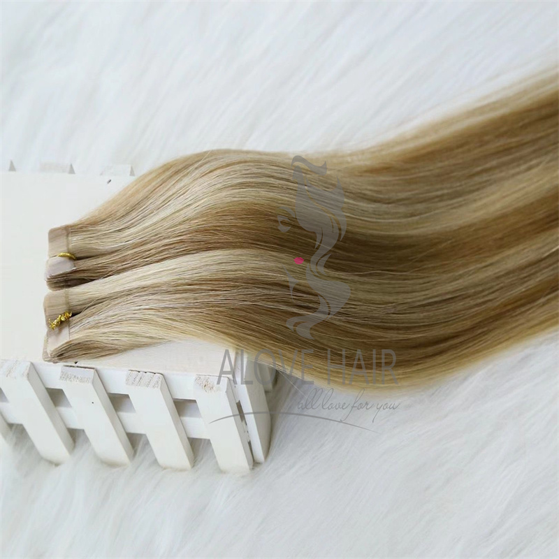 Best quality Russian Mongolian mini tape in hair extensions