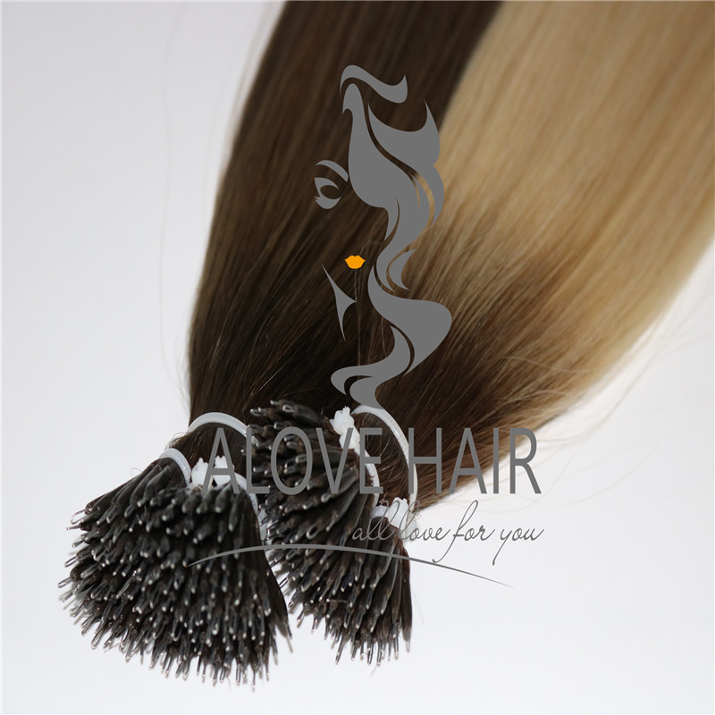 China full cuticle nano bead hair extensions manufacturer