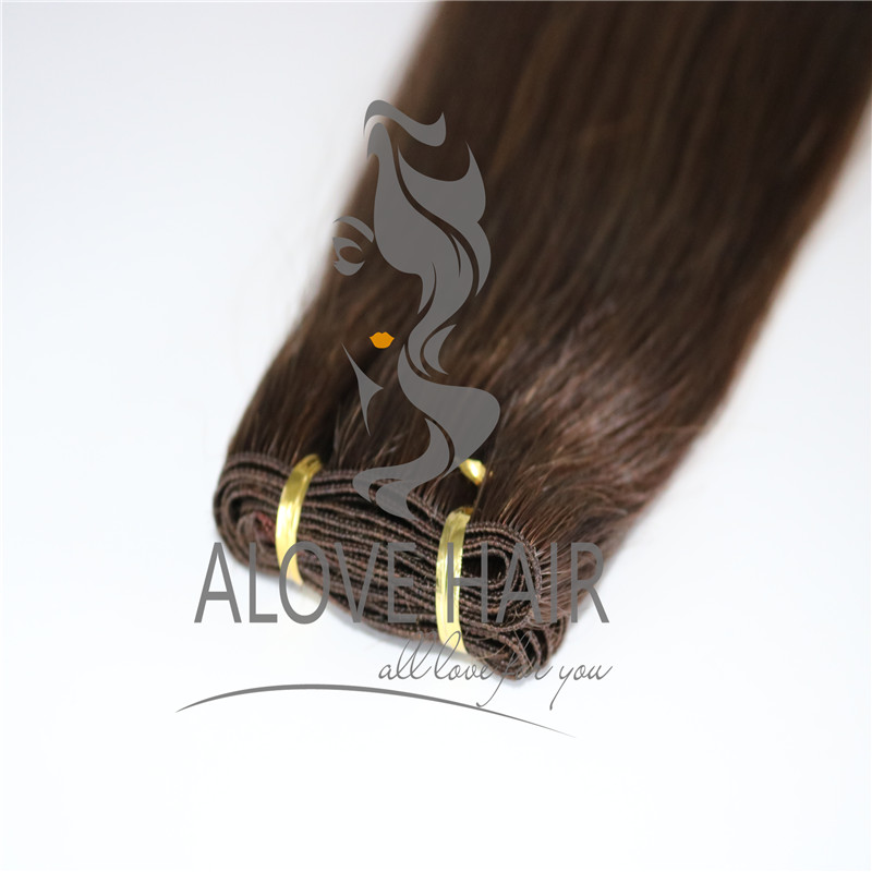 100% cuticle intact no silicone hand tied hair extensions for sale 