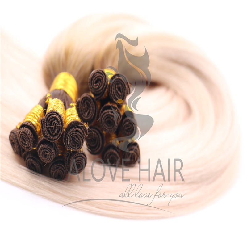Wholesale no silicone ombre remy hand tied weft 