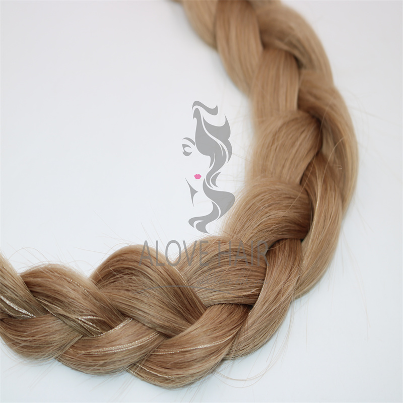 Non silicone cuticle intact hand tied hair extensions