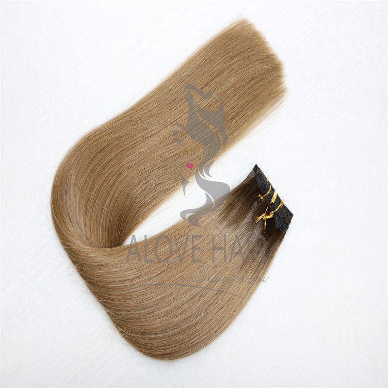 High quality ombre color cuticle intact seamless wefts