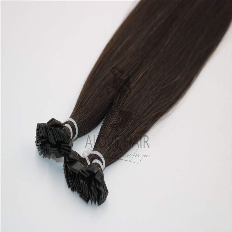 Wholesale pre bonded flat tip remy hair extensions 