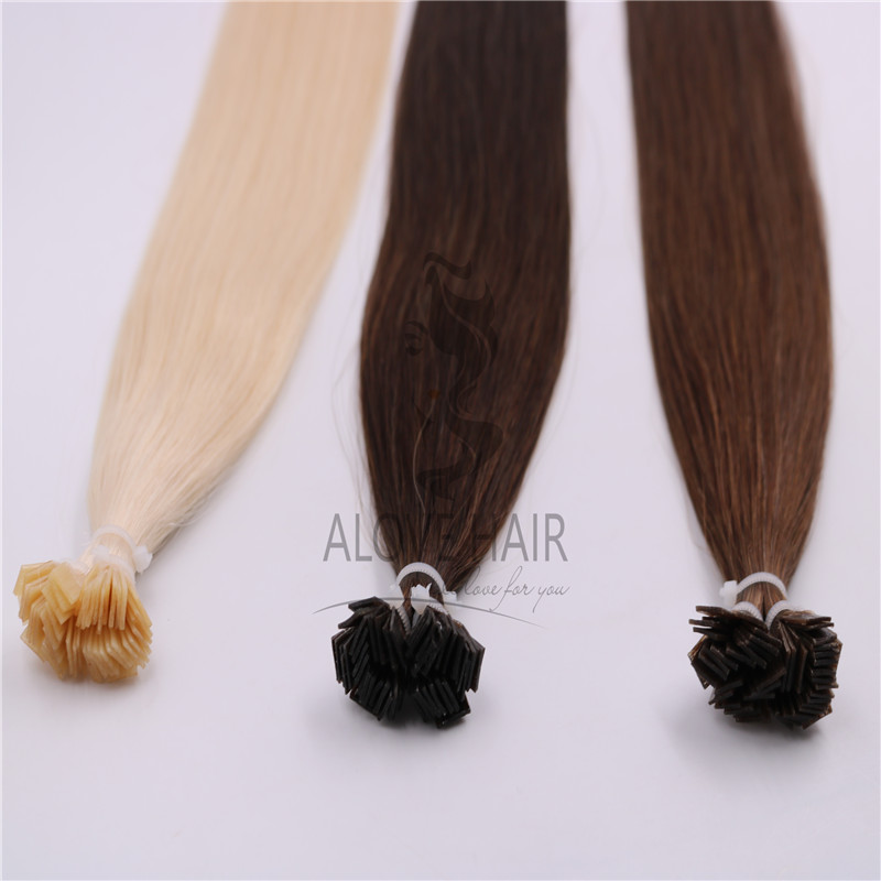 Best quality cuticle intact remy flat tip hair extensions 