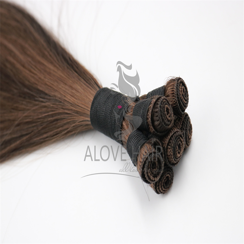 European hair cuticle intact remy hand tied extensions 