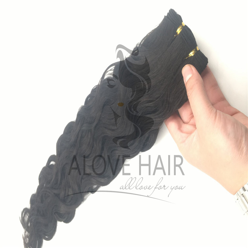 Best remy wavy hand tied hair extensions 