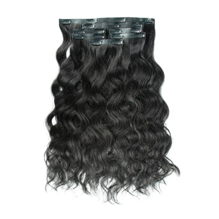 Seamless clip in hair extensions