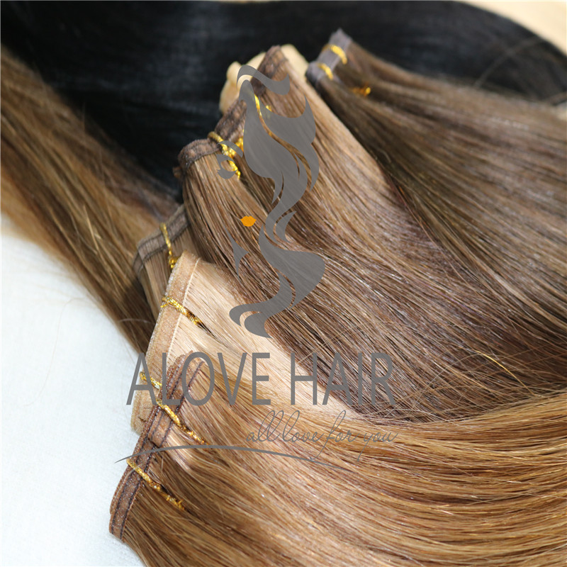 Full cuticle seamless skin weft hair extensions Canada