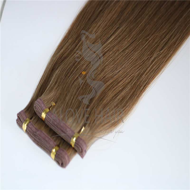 Cuticle intact remy seamless wefts hair extensions wholesaler in China 