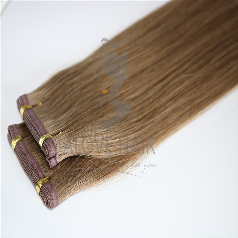 Cuticle intact remy seamless wefts hair extensions wholesaler in China 