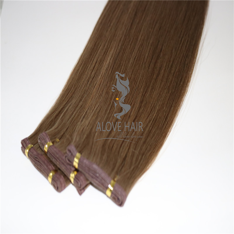 China cuticle intact super flat weft hair extensions manufacturer