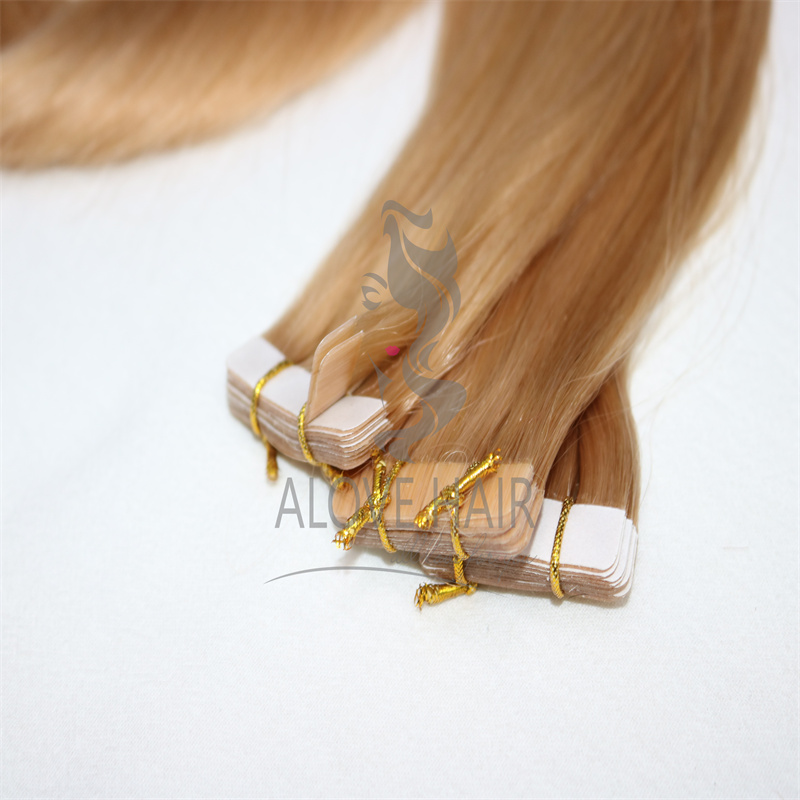 High quality tape in hair extensions for Pairs hair salon and hair stylists 