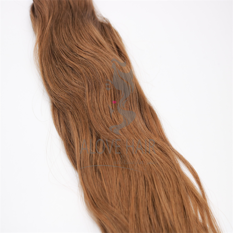 Natural wave full cuticle virgin hair hand tied hair extensions