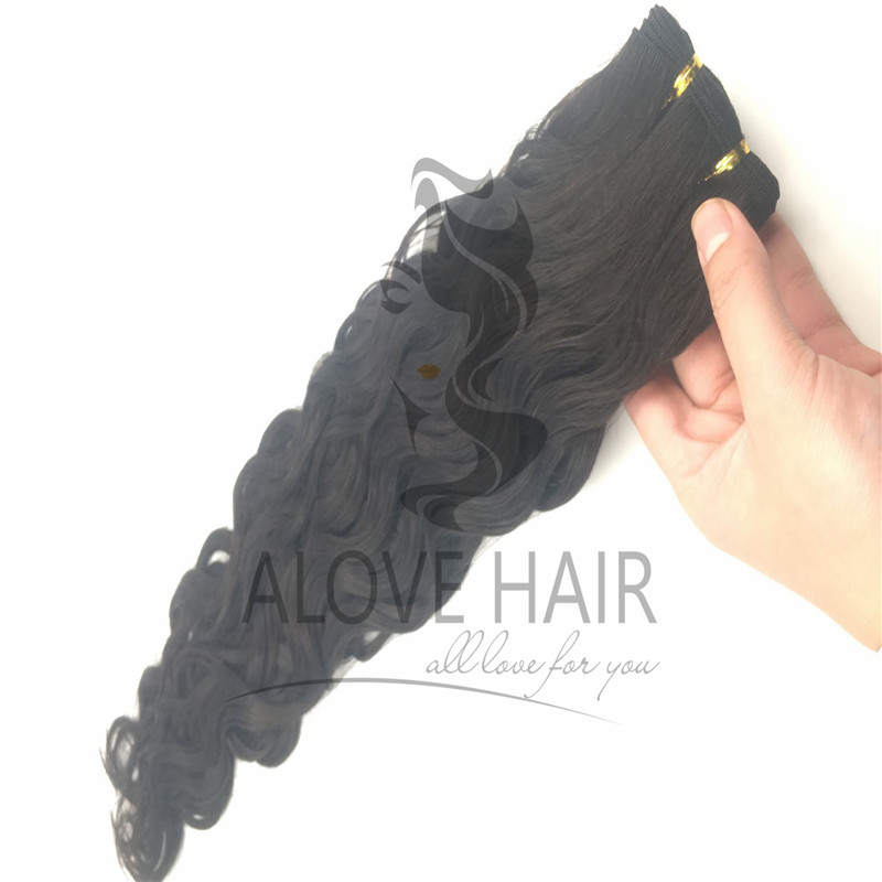 Best remy wavy hand tied hair extensions 