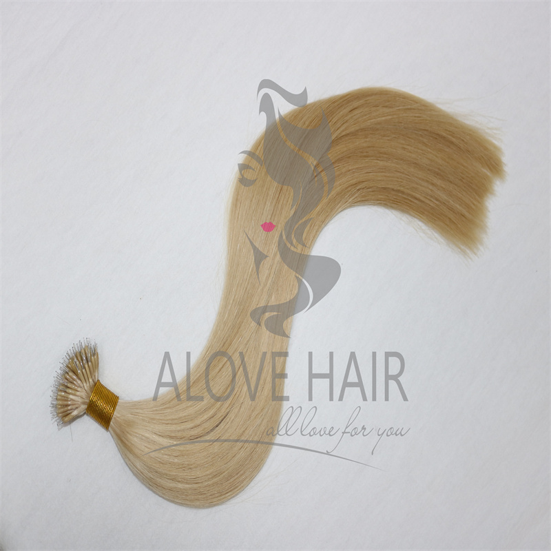 wholesale best quality cuticle intact remy 18/22 nano ring hair extensions