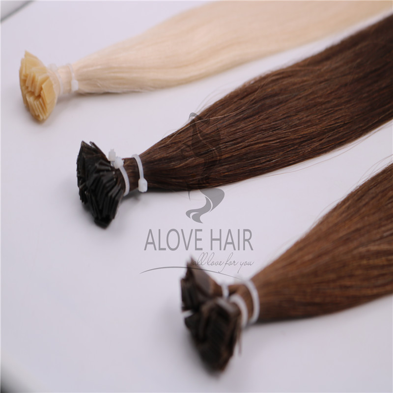 Best quality cuticle intact remy flat tip hair extensions