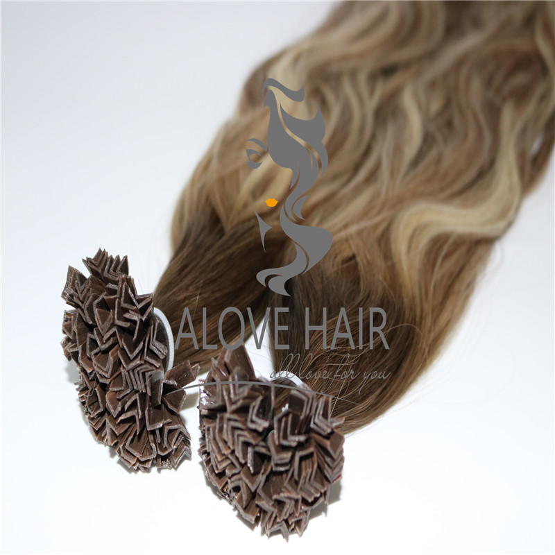 Keratin pre bonded human hair extensions wholesaler in China 