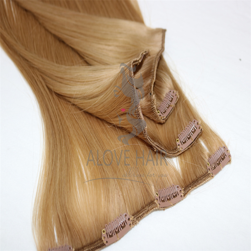 Wholesale high quality cuticle intact remy clip in hair extensions